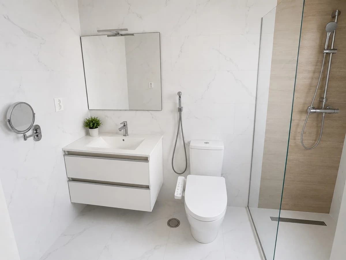 Second bathroom with shower
